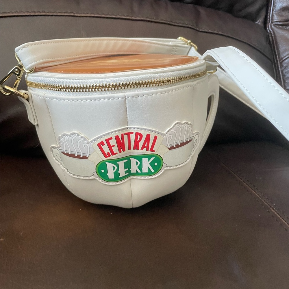 Loungefly FRIENDS White Crossbody Bag with Chic Design